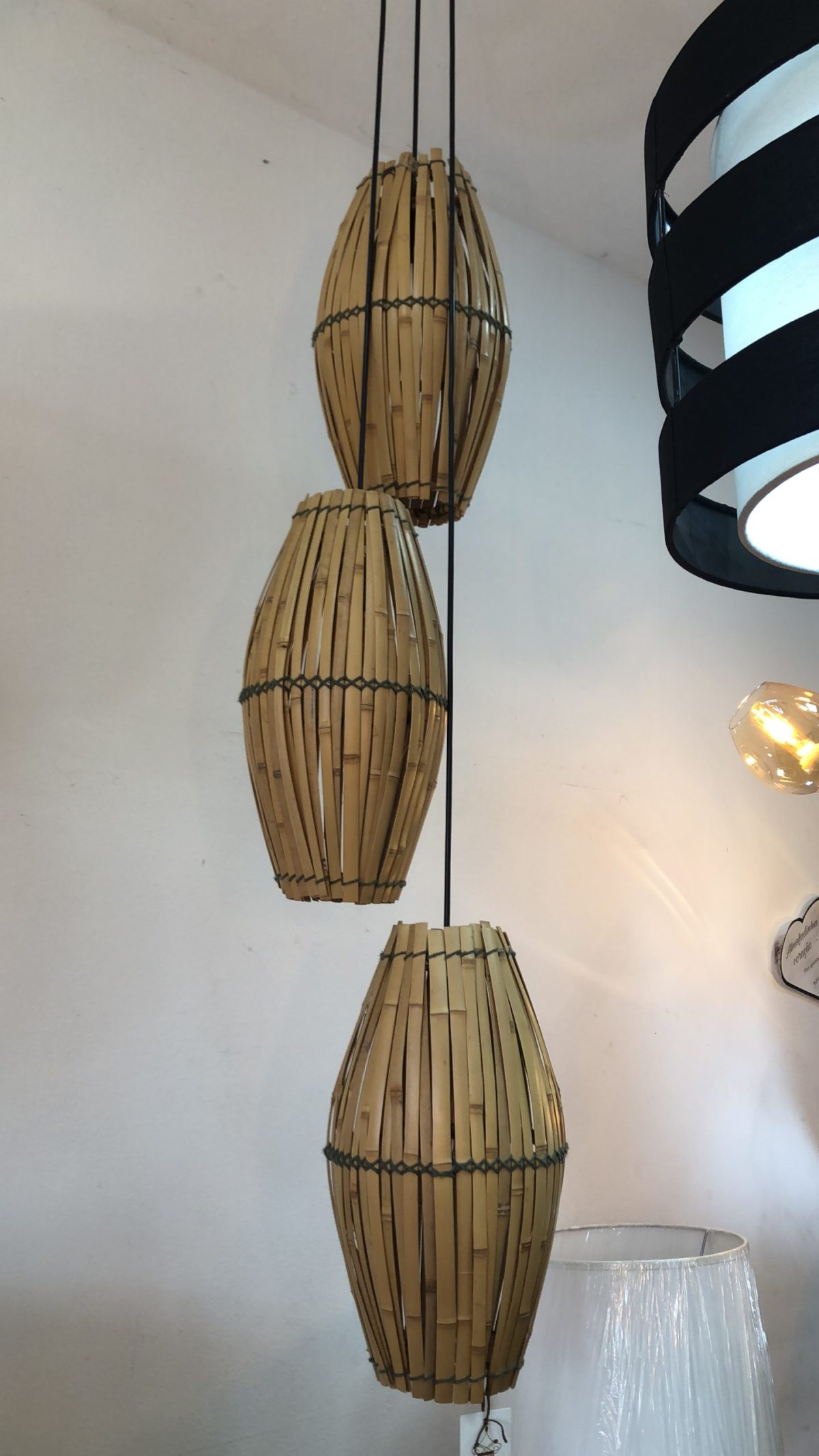 Kit Luminária de Bambu