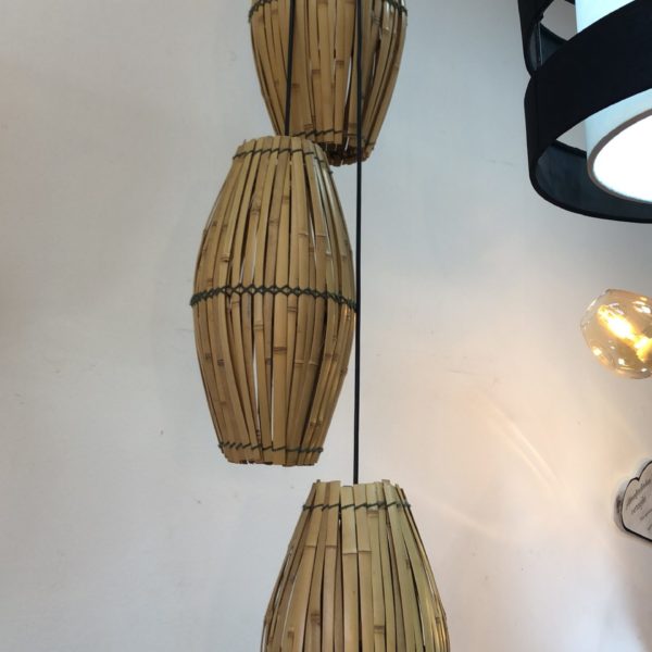 Kit Luminária de Bambu